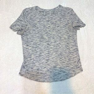 Lululemon Run‎ It Out Tee Tiger Black White Space Dye Short Sleeve Shirt Top